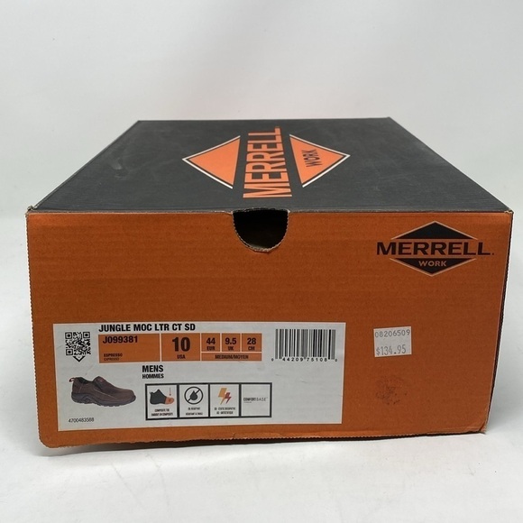 Merrell Men's Jungle Moc Leather Comp Toe SD+ Work Shoe J099381 - Picture 7 of 7